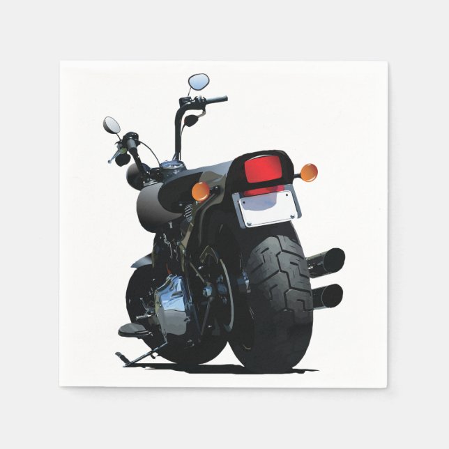 Motorcycle Paper Napkins (Front)