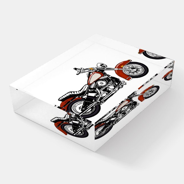 Motorcycle Paperweight (Angled)