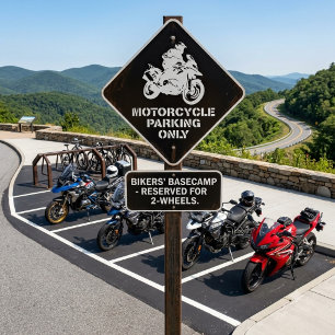 Motorcycle Parking Only Reserved Metal Sign