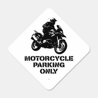 Motorcycle Parking Only Reserved  Metal Sign