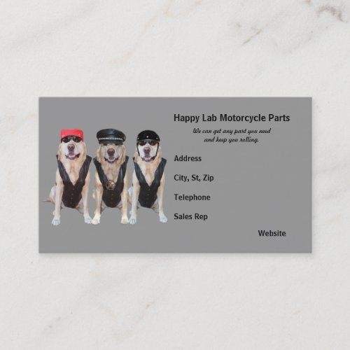 Motorcycle Parts Business Card