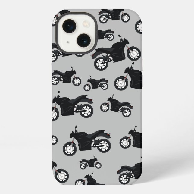 Motorcycle Pattern Iphone Case (Back)