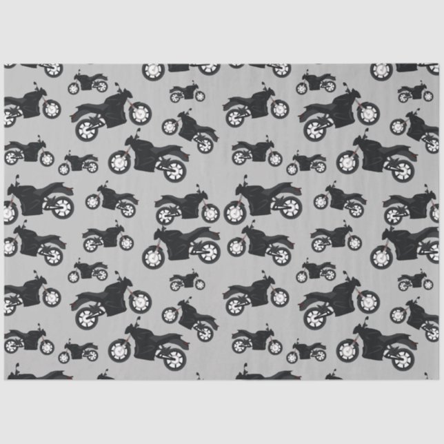 Motorcycle Pattern Tissue Paper (Front)