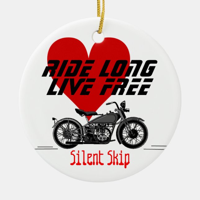 Motorcycle-Personalize It Ceramic Ornament (Front)