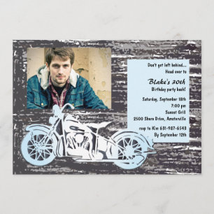 Motorcycle Photo Invitation
