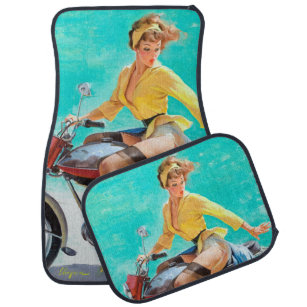 Cowgirl 5 Pin Up Mats Details about   1/24-1/25 Scale Model Car Floor Mats 