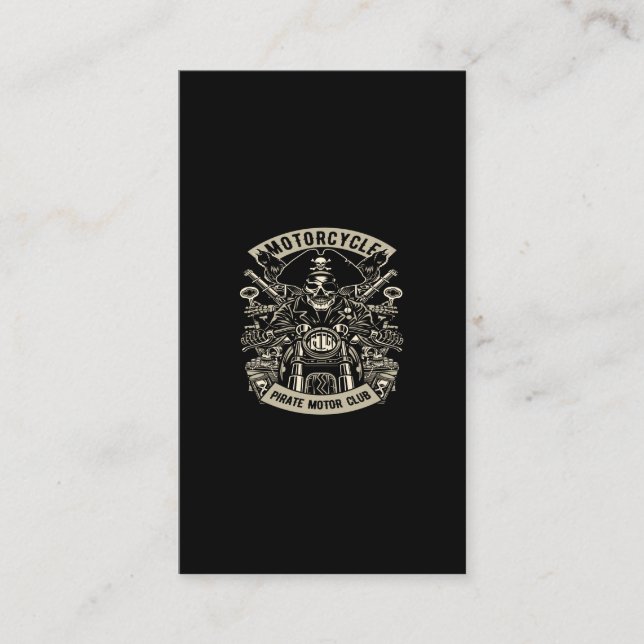 motorcycle pirate motor club business card (Front)