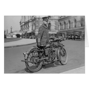 Motorcycle Police Officer, 1922 Cards