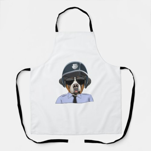 Motorcycle Police Officers Greater Swiss Mountain  Apron