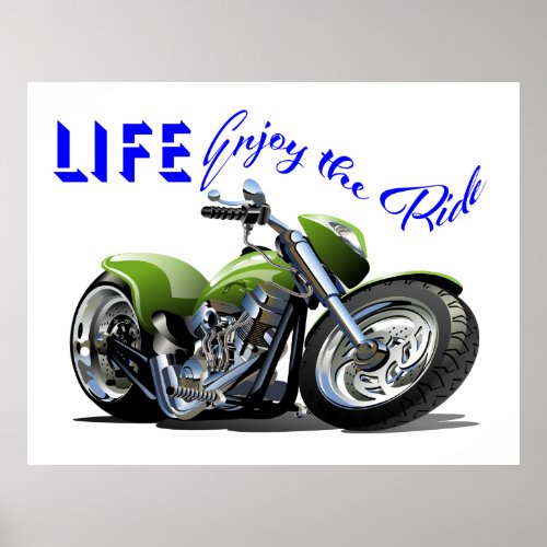 Motorcycle Poster _ Enjoy the Ride