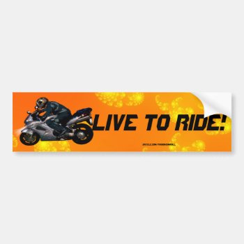 Motorcycle Power Biker Transport Gift Bumper Sticker by EarthGifts at Zazzle