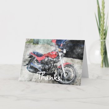 Motorcycle Power Biker Transport Gift Thank You Card by EarthGifts at Zazzle