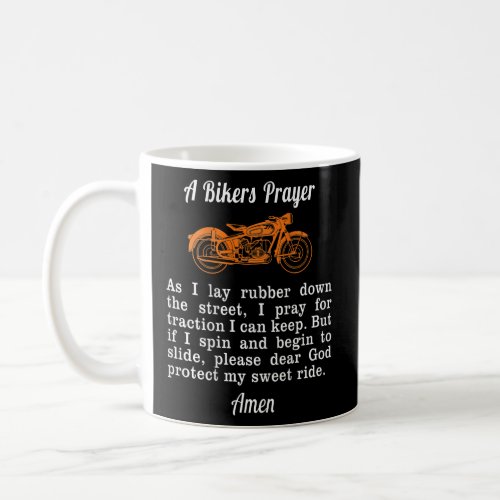 Motorcycle Prayer Design Bikers Prayer Print On Coffee Mug