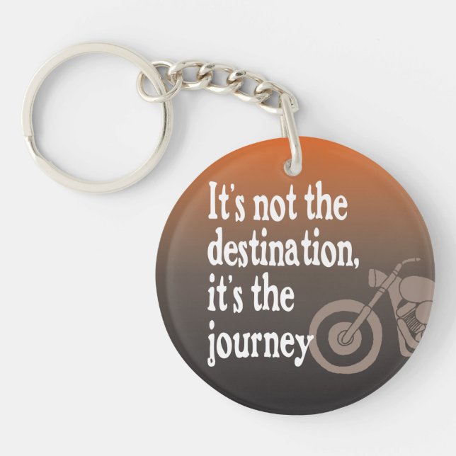 Motorcycle quote for bikers keychain (Front)
