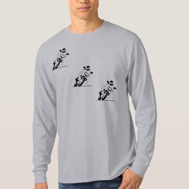 Motorcycle Race Long Sleeved T-shirt (Front)