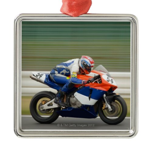 Motorcycle Race Metal Ornament