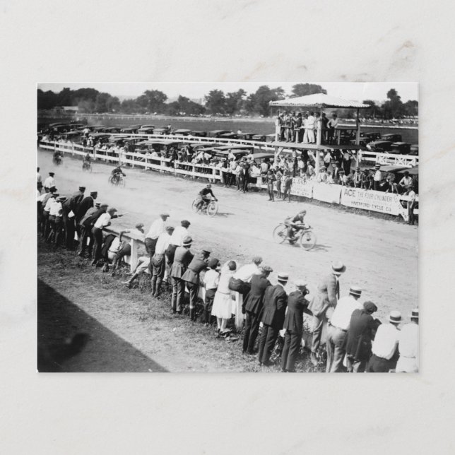 Motorcycle Race Postcard (Front)