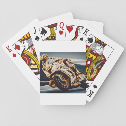 Motorcycle Racer Playing Cards