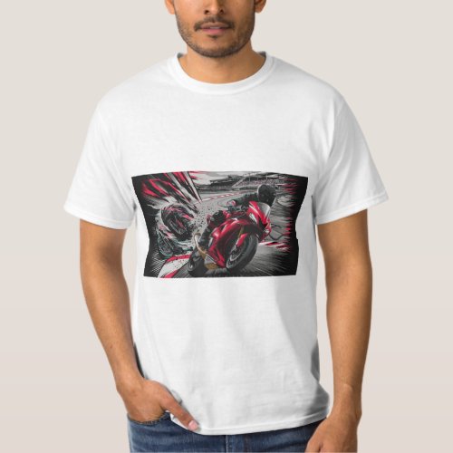 motorcycle raching crash T_Shirt