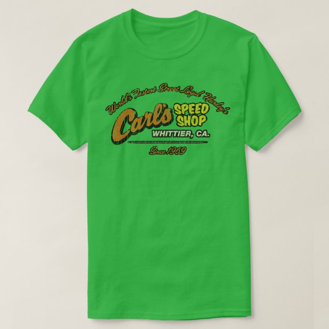 Motorcycle Racing Carls Speed Shop Whittier 1969  T-Shirt (Design Front)