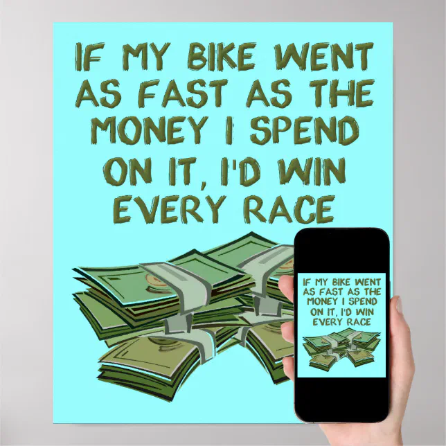 Motorcycle Racing Funny Poster Sign | Zazzle