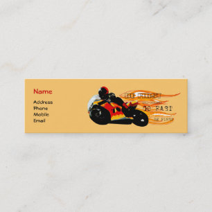 Motorcycle Racing Mini Business Card