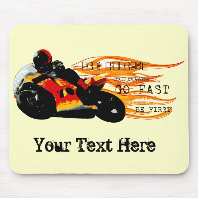 Motorcycle Racing Mouse Pad (Front)