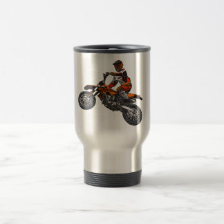 Motorcycle racing travel mug