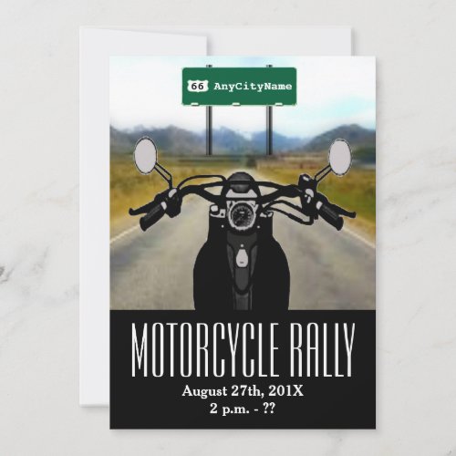 Motorcycle Rally Invitation