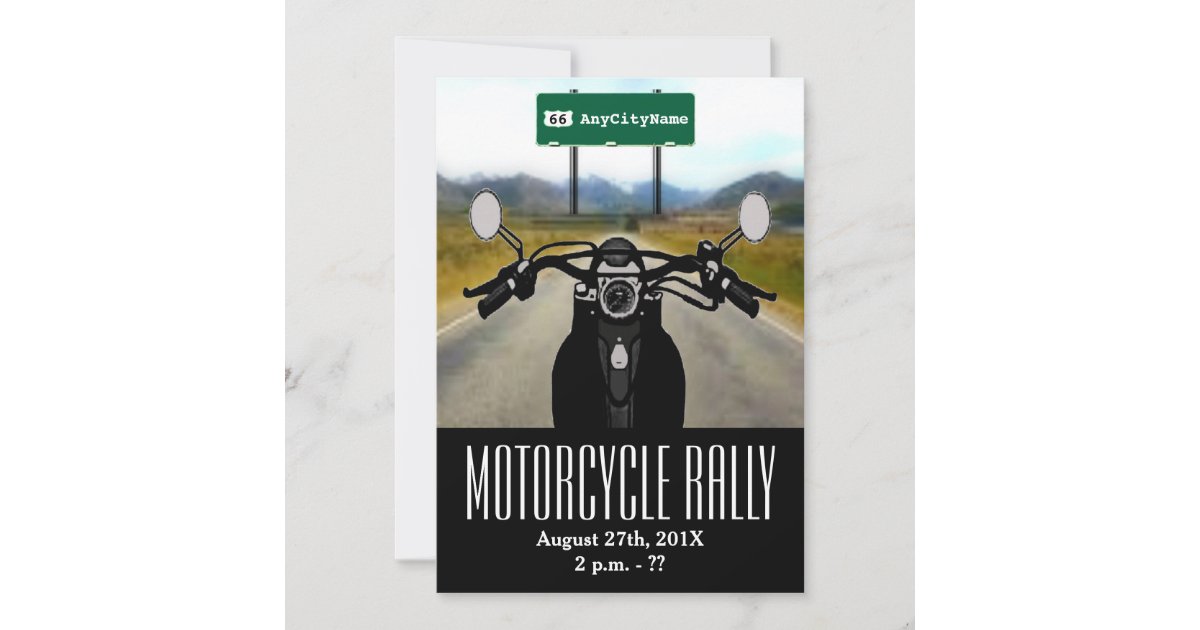 Motorcycle Rally Invitation | Zazzle