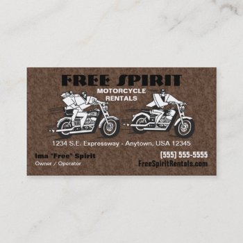 Motorcycle Rentals Business Card by coolcards_biz at Zazzle