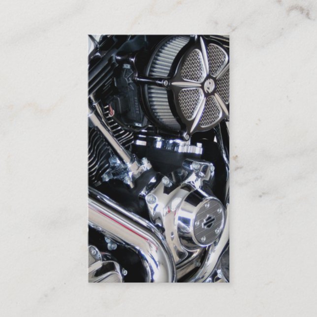 Motorcycle repair mechanic customization shop business card (Front)
