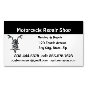 Motorcycle Repair & Service Shop Business Card