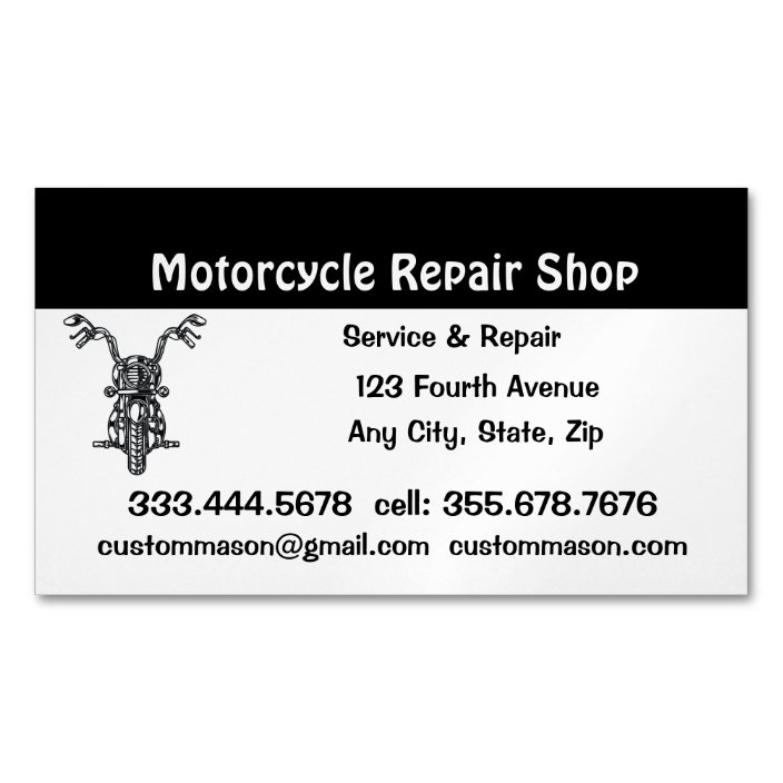 Motorcycle Repair & Service Shop Business Card Zazzle