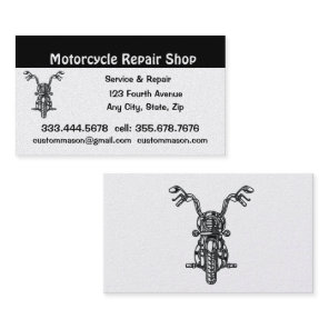 Motorcycle Repair & Service Shop Business Card
