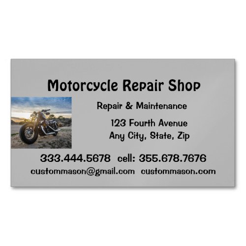 Motorcycle Repair  Service Shop Business Card