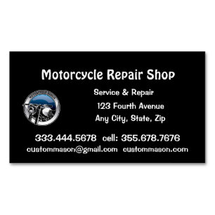 Motorcycle Repair & Service Shop Business Card