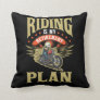 Motorcycle Retirement Gift for Old Biker Father Throw Pillow