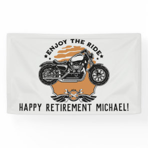 Motorcycle Retirement Party Banner