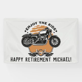Motorcycle Retirement Party Banner