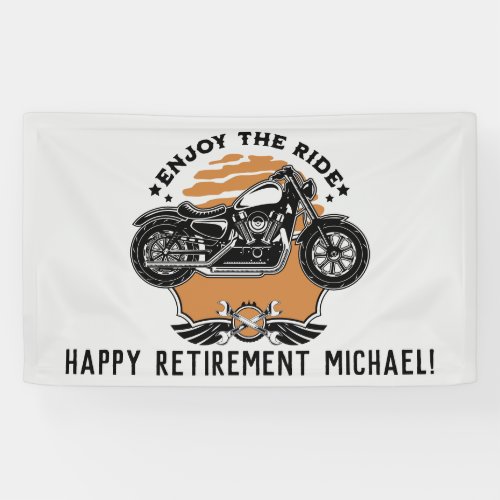 Motorcycle Retirement Party Banner