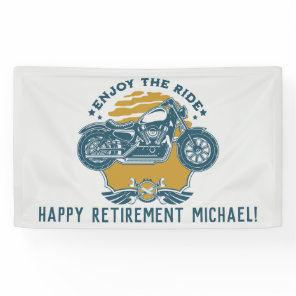 Motorcycle Retirement Party Banner