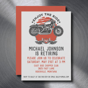 Motorcycle Retirement Party Invitation