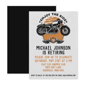 Motorcycle Retirement Party Invitation