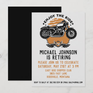 Motorcycle Retirement Party Invitation