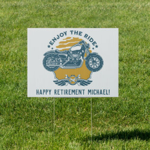 Motorcycle Retirement Party Sign