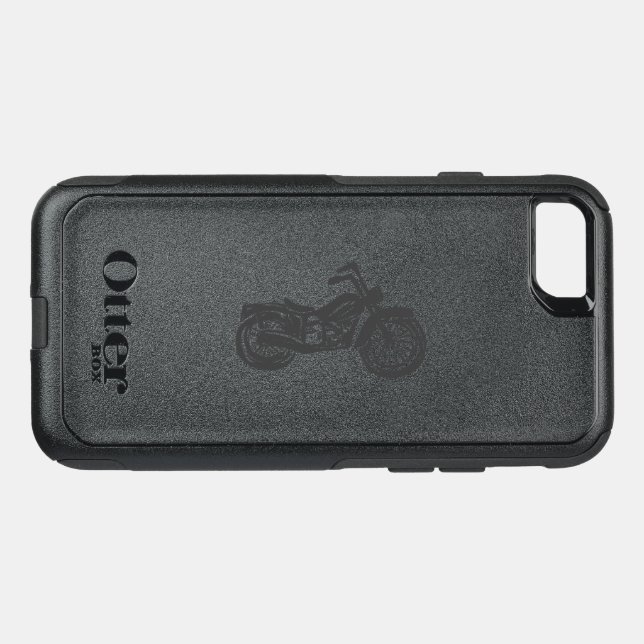 Motorcycle retro illustration - Choose background Otterbox iPhone Case (Back Horizontal)