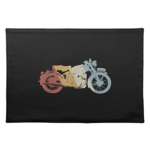 Motorcycle Retro Style Vintage Cloth Placemat