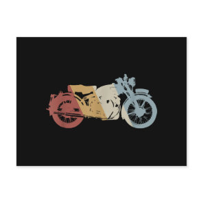 Motorcycle Retro Style Vintage Holiday Postcard