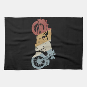 Motorcycle Retro Style Vintage Kitchen Towel